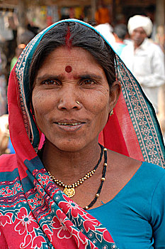 女人,马哈拉施特拉邦,印度,一月,2007年