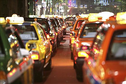 出租车,东京,日本,亚洲