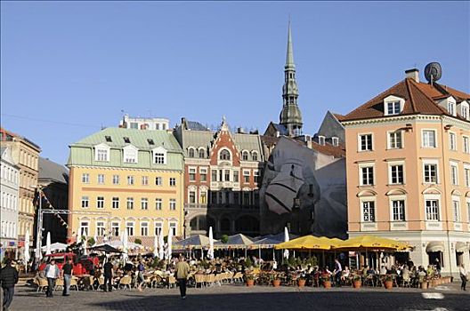 大教堂广场,老城,里加,拉脱维亚,波罗的海国家,欧洲