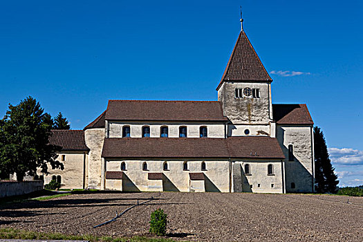 教堂,岛屿,康士坦茨湖,巴登符腾堡,德国,欧洲