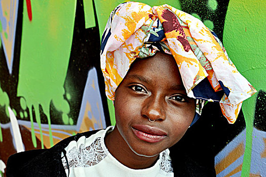 头像,女性,非洲,围巾