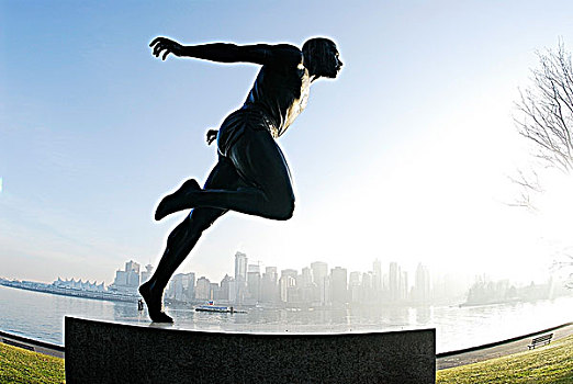 雕塑,英国,运动员,世纪,容器,加拿大,史坦利公园,温哥华,不列颠哥伦比亚省