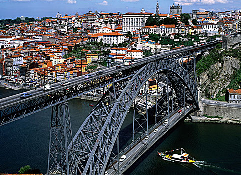 桥,城市,波尔图,葡萄牙,欧洲