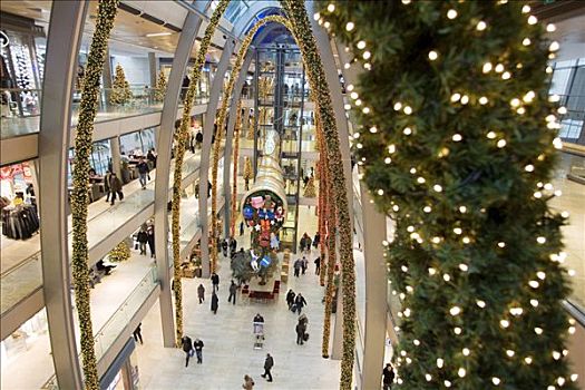 圣诞装饰,购物,拱廊,欧洲,通道,汉堡市,德国