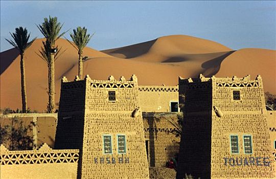 摩洛哥,梅如卡,沙漠,巨大,沙丘,却比沙丘,东方
