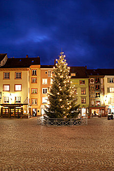 连栋房屋,圣诞树,坏,地区,莱茵河,黑森林,巴登符腾堡,德国,欧洲