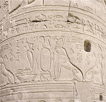 浮雕,柱子,埃及