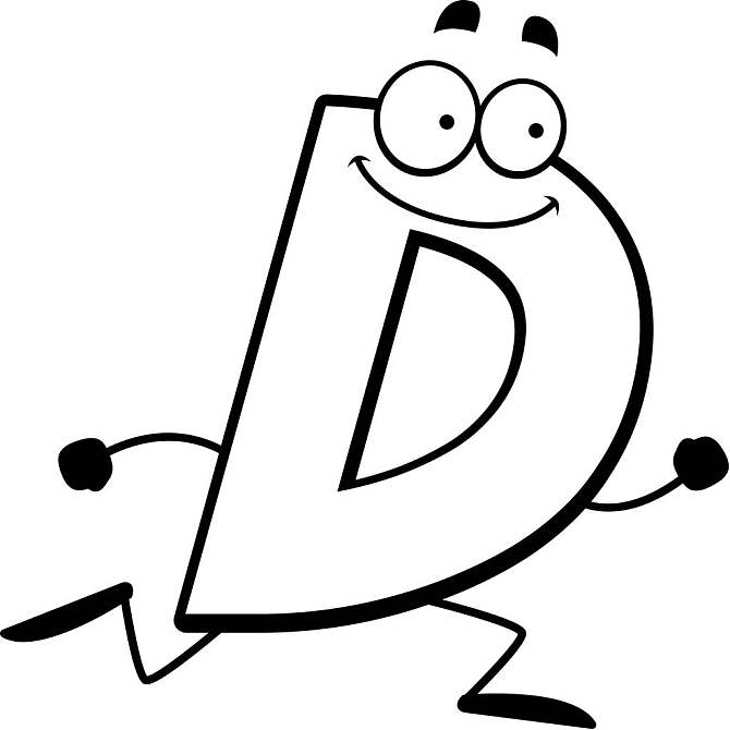 卡通,插画,字母d,微笑_高清图片_全景视觉
