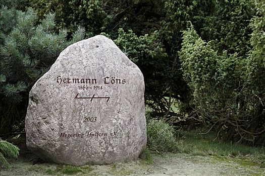 纪念,石头,赫尔曼,德国,作家,新闻记者,北莱茵威斯特伐利亚,海德
