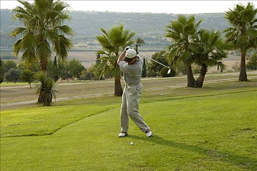 打高尔夫,高尔夫球场,马略卡岛,巴利阿里群岛,西班牙