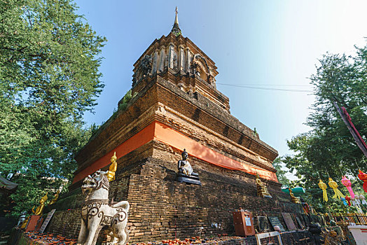 泰国清迈老城著名寺庙,罗摩利寺