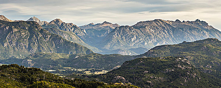 全景,山谷,风景,拉各斯,区域,智利