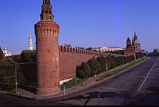 克里姆林宫,墙,塔,南,红场,莫斯科,20世纪,艺术家