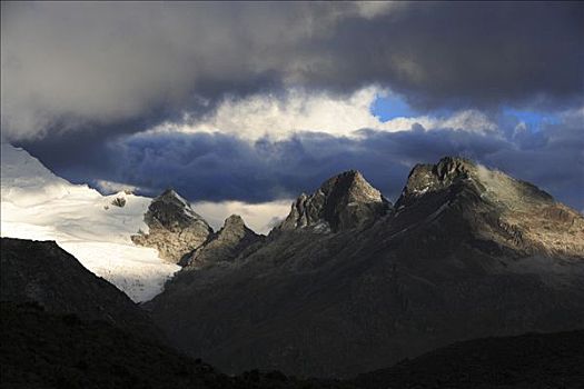 冰河,山,山脉,安第斯山,秘鲁