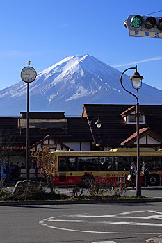 日本富士山河口湖车站