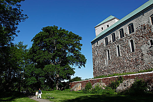 芬兰,区域,西部,土尔库,中世纪,城堡