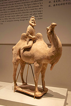 彩绘胡人骑骆驼
