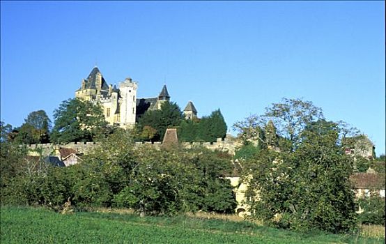 法国,城堡,房子
