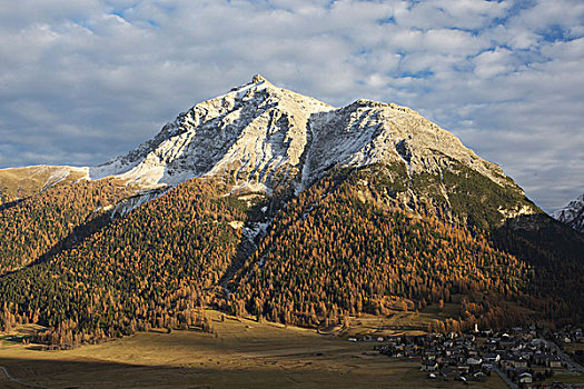秋天,山,风景,瑞士,欧洲