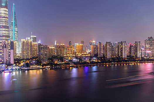 上海,黄浦江,两岸,夜景