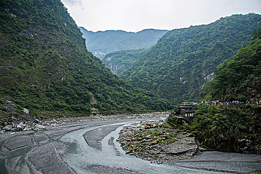 台湾花莲县太鲁阁国家公园大理石峡谷