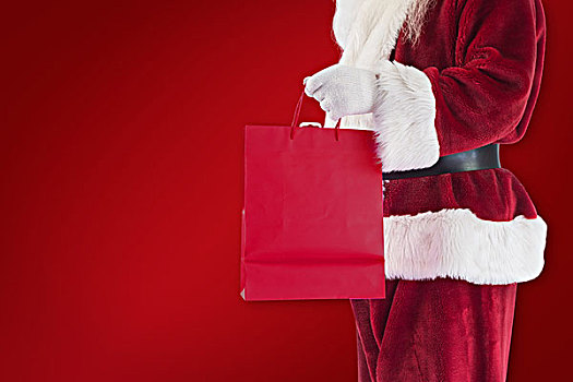 圣诞老人,红色,礼包