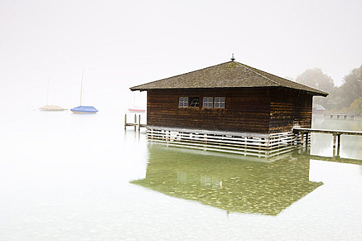 船库,施塔恩贝格湖,巴伐利亚,德国