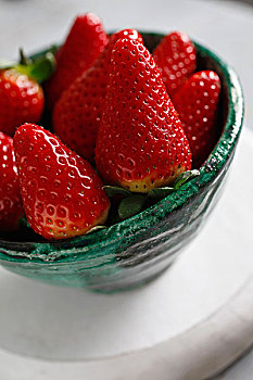 新鲜,草莓,碗