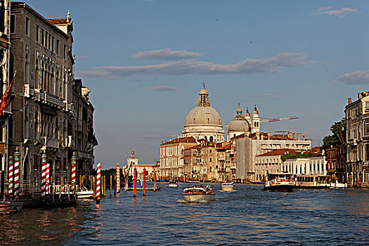 运河,大运河,靠近,圣马利亚,行礼,教堂,背影,圣马科,地区,威尼斯,世界遗产,威尼西亚,意大利,欧洲