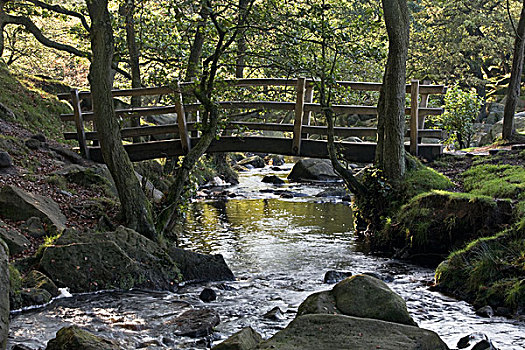 水,桥,峰区国家公园,德贝郡,英格兰