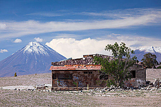 智利,阿塔卡马沙漠,风景,恰卡布科,火山