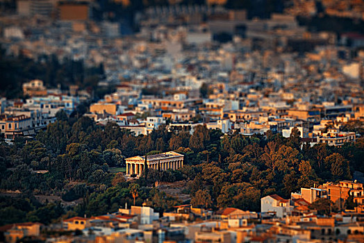 庙宇,倾斜,山顶,雅典,希腊