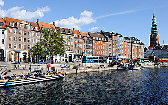 运河,哥本哈根,丹麦,斯堪的纳维亚,北欧