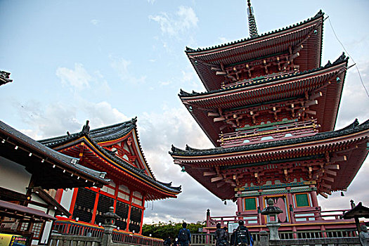 清水寺,塔,京都,日本
