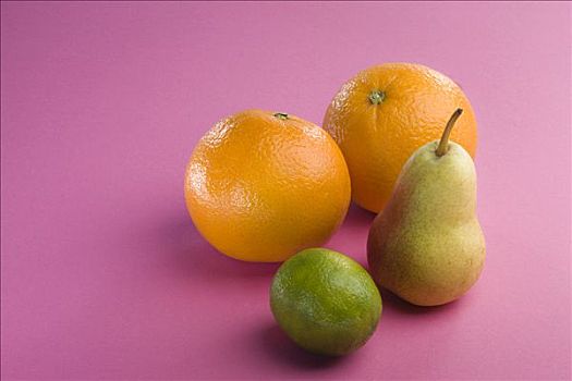 橘子,梨,柠檬