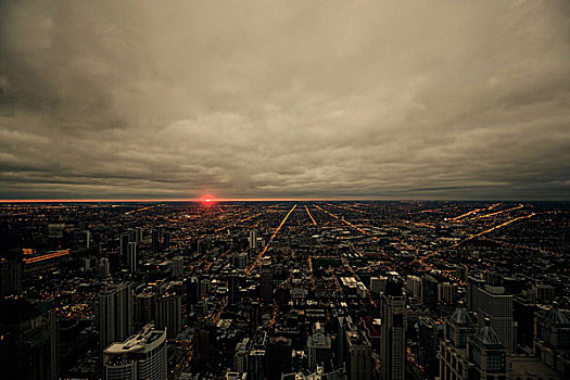 日落,芝加哥