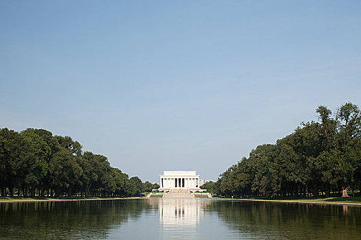 林肯纪念馆,倒影,华盛顿特区,美国