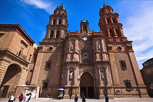 仰视,大教堂,波托西地区,墨西哥