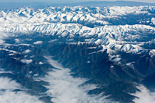 群山,雪山,山脉,高原