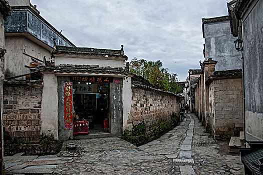 安徽黟县宏村民居的门庭