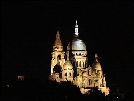 大教堂,巴黎,夜晚