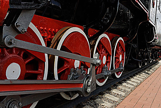 蒸汽,列车,轮子