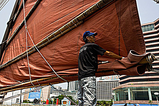 航行,中国帆船,香港