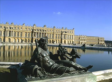 凡尔赛宫,雕塑,计划,城堡,喜爱