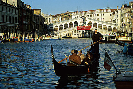 意大利,威尼斯,大运河,里亚尔托桥