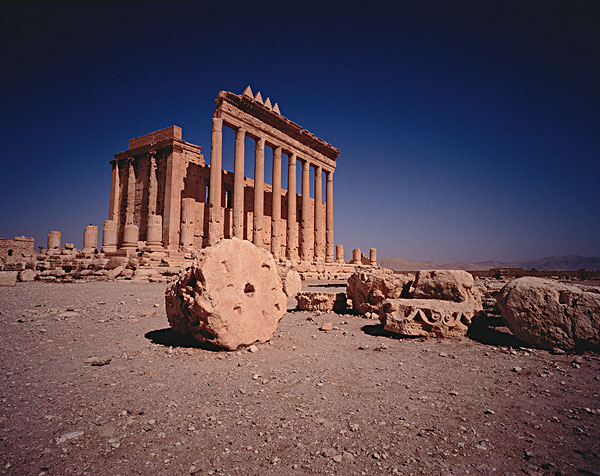 砂岩,柱子,罗马,遗址,帕尔迈拉,叙利亚