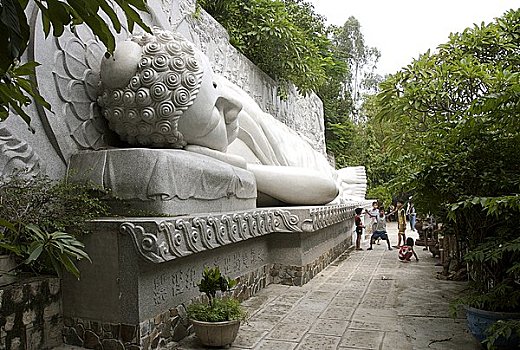 雕塑,卧佛,芽庄,越南