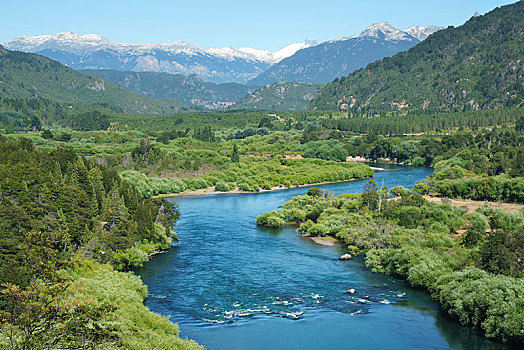 山地,风景,河谷,区域,拉各斯,巴塔哥尼亚,智利,南美