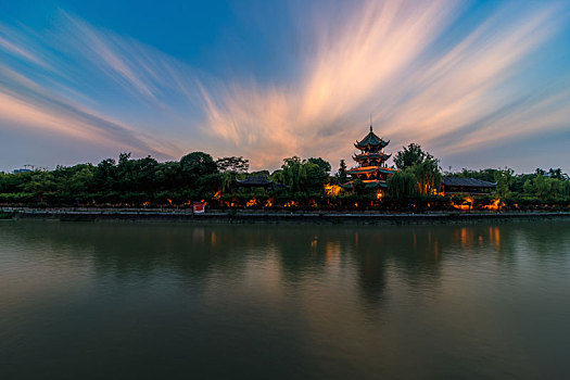 成都望江楼夜景