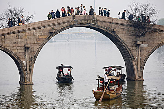 旅游,桥,朱家角,中国